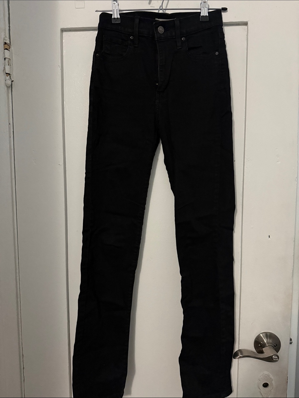 Levi's 724 High Rise Straight Black Jeans